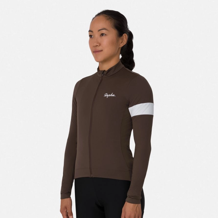 Rapha Core long sleeve women jersey - Brown
