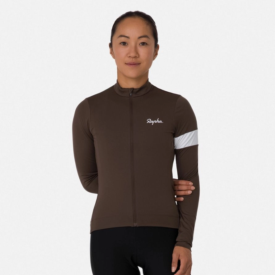 Rapha Core long sleeve women jersey - Brown