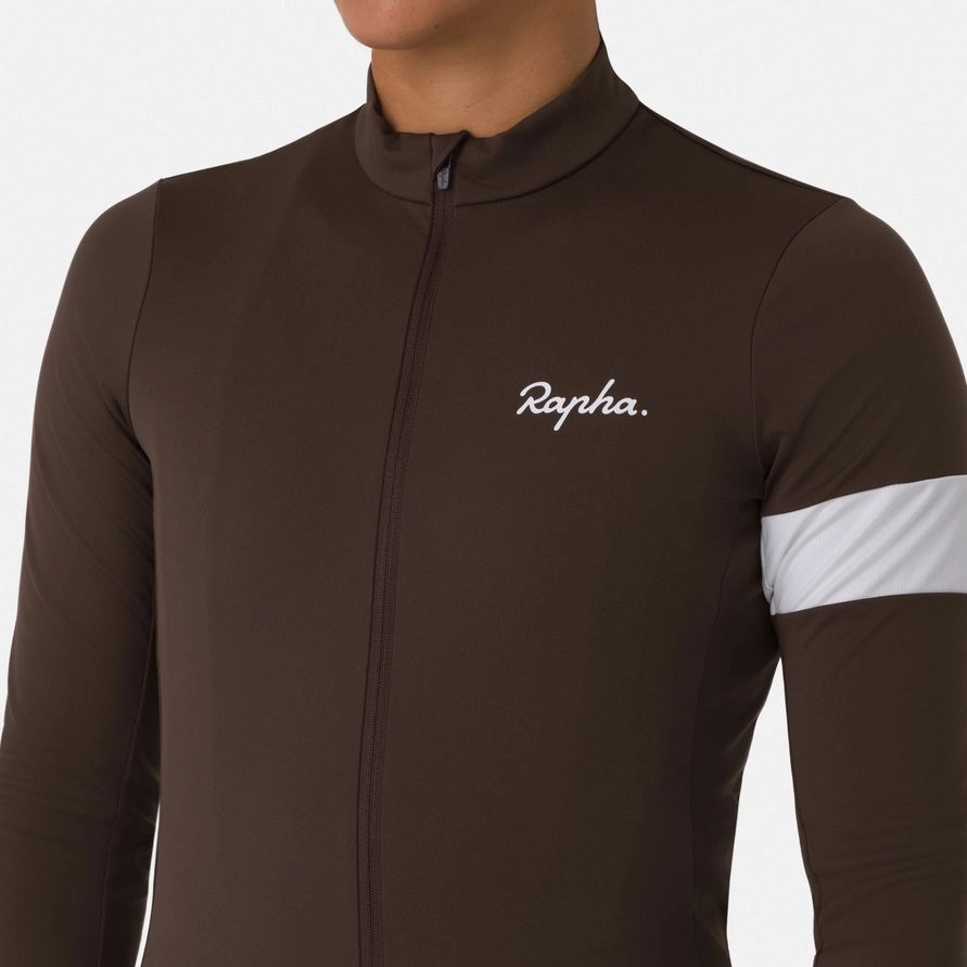 Rapha Core long sleeve women jersey - Brown
