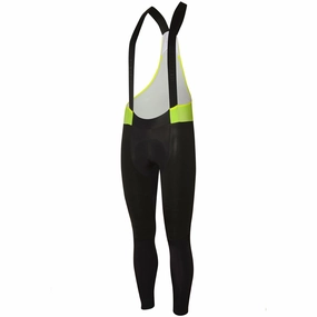 Rh  All Road Wind bibtight - Black lime