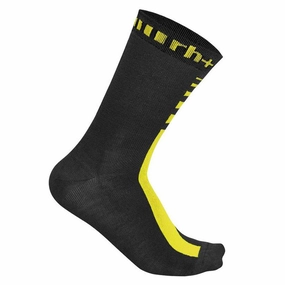 Rh  Merino 15 Socks - Black Yellow