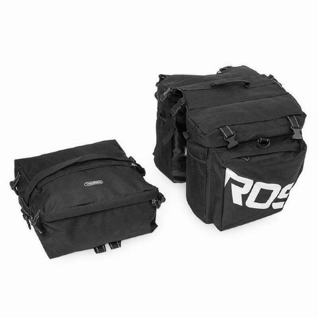 Roswheel Essentials 3-in-1 Triple Pannier Bag Set 40L Black