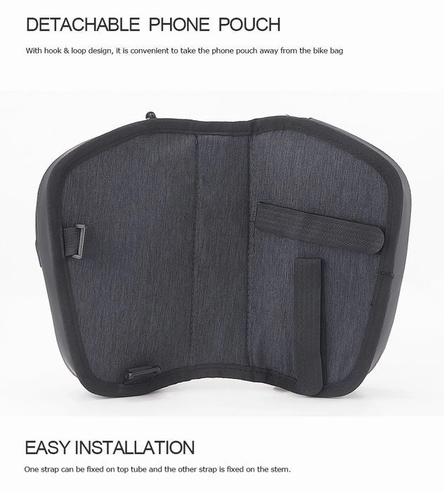 Sahoo Top Tube Double Sided Phone Holder Frame Bag 1.5L Grey