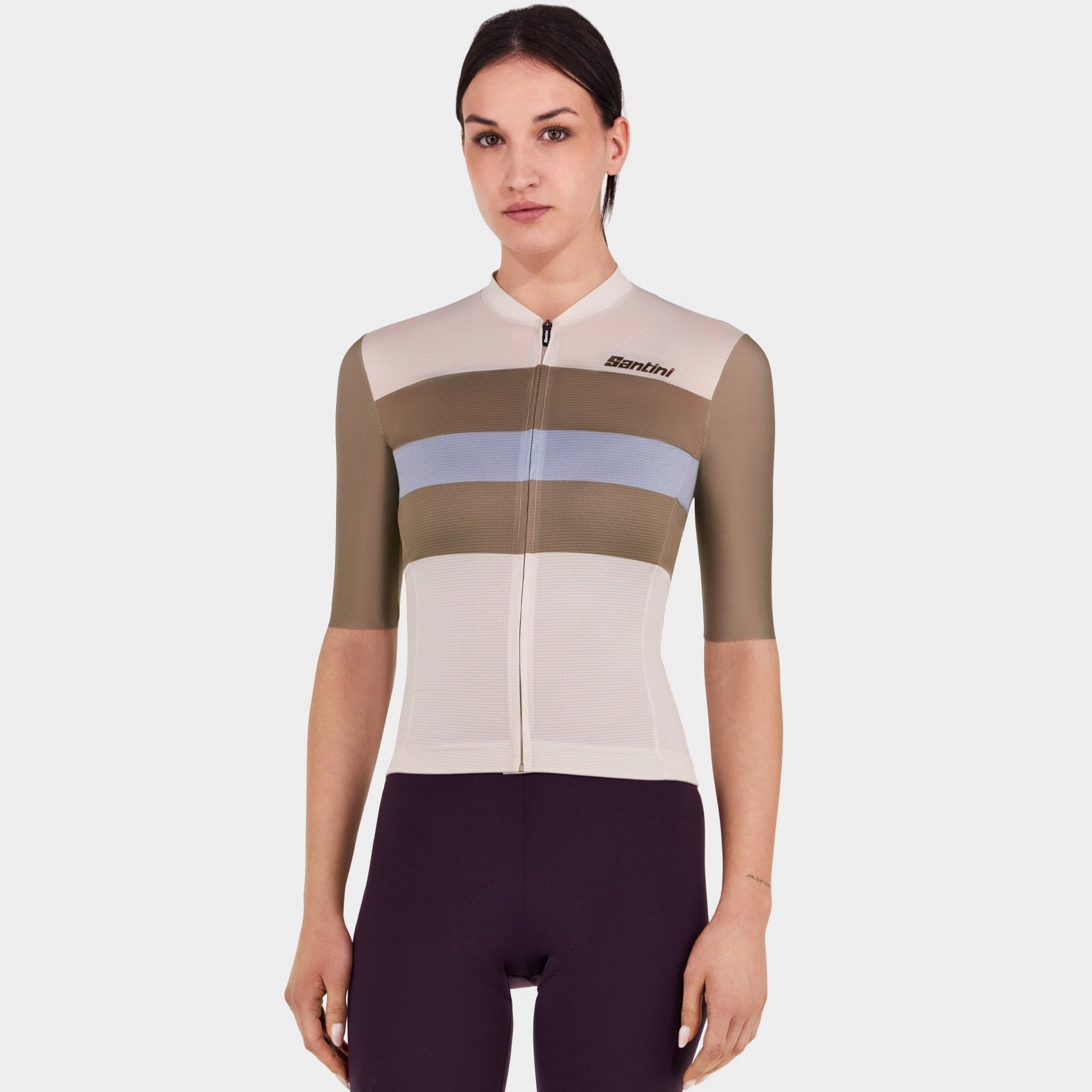 Santini Bengal Jersey - Beige Green