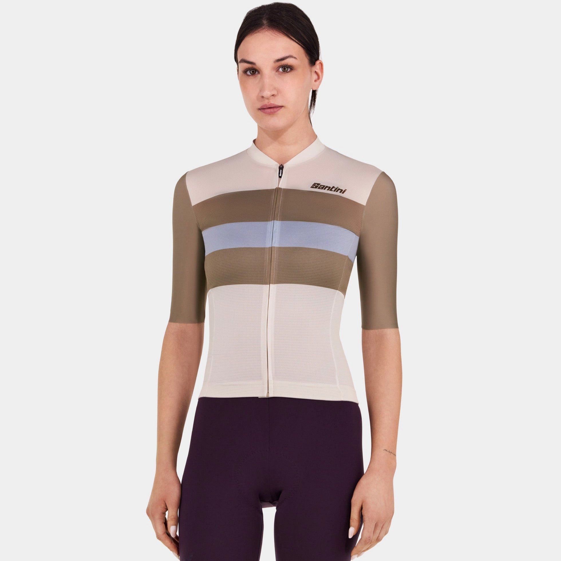 Santini Bengal Jersey - Beige Green