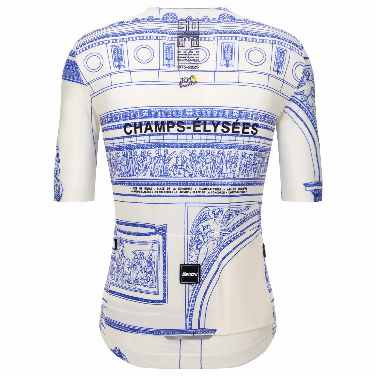 Santini Tour de France Arc de Triomphe jersey - White