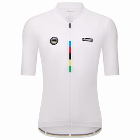 Santini UCI World Champion jersey - White