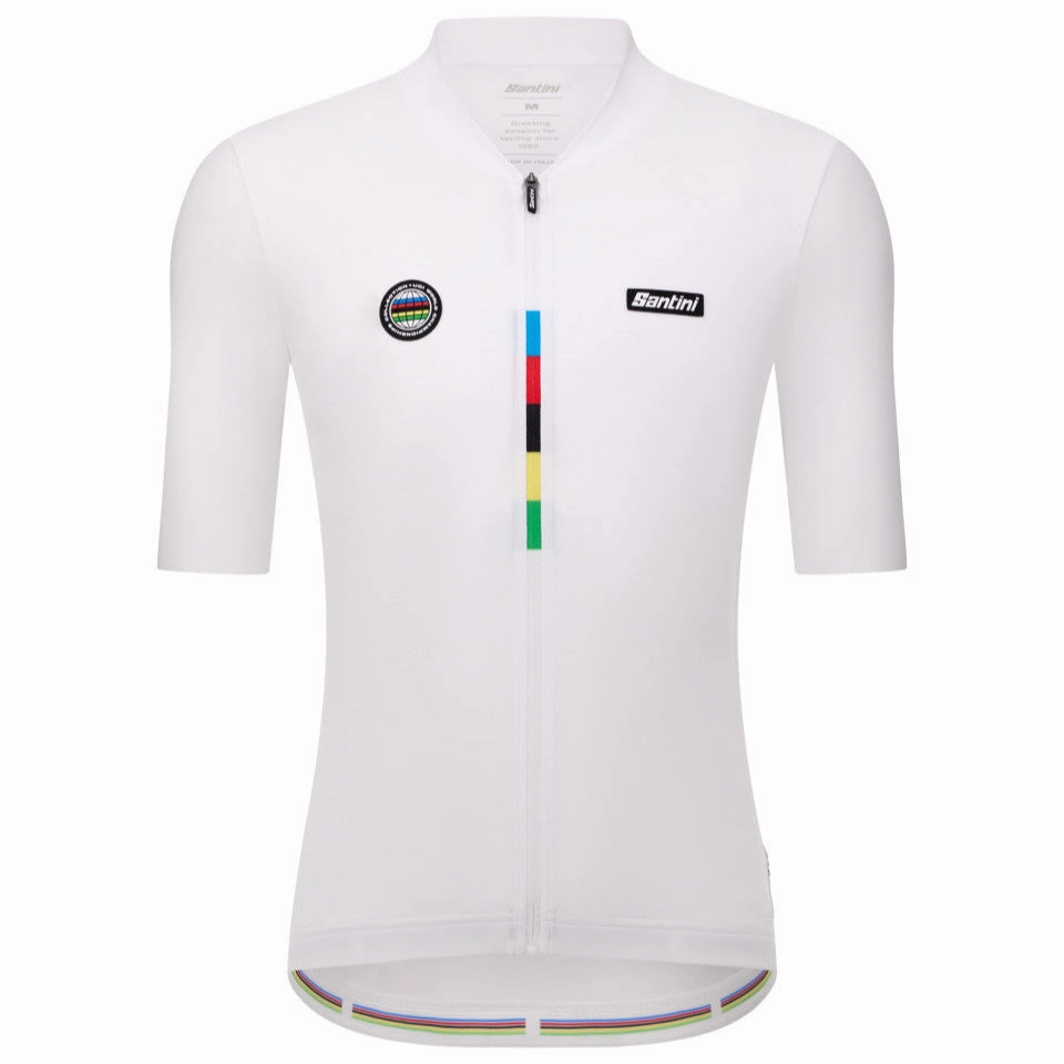 Santini UCI World Champion jersey - White