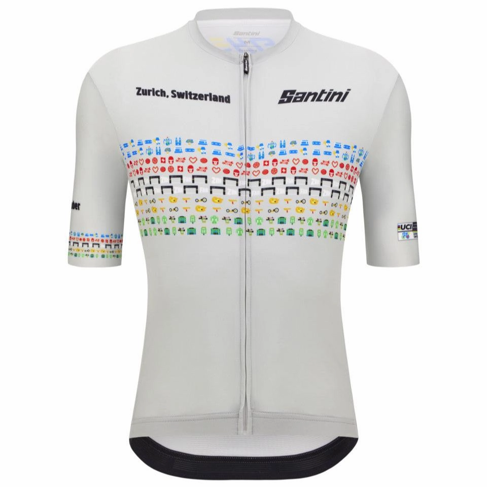 Santini UCI World Champion Masters jersey Zurich 2024 - Grey
