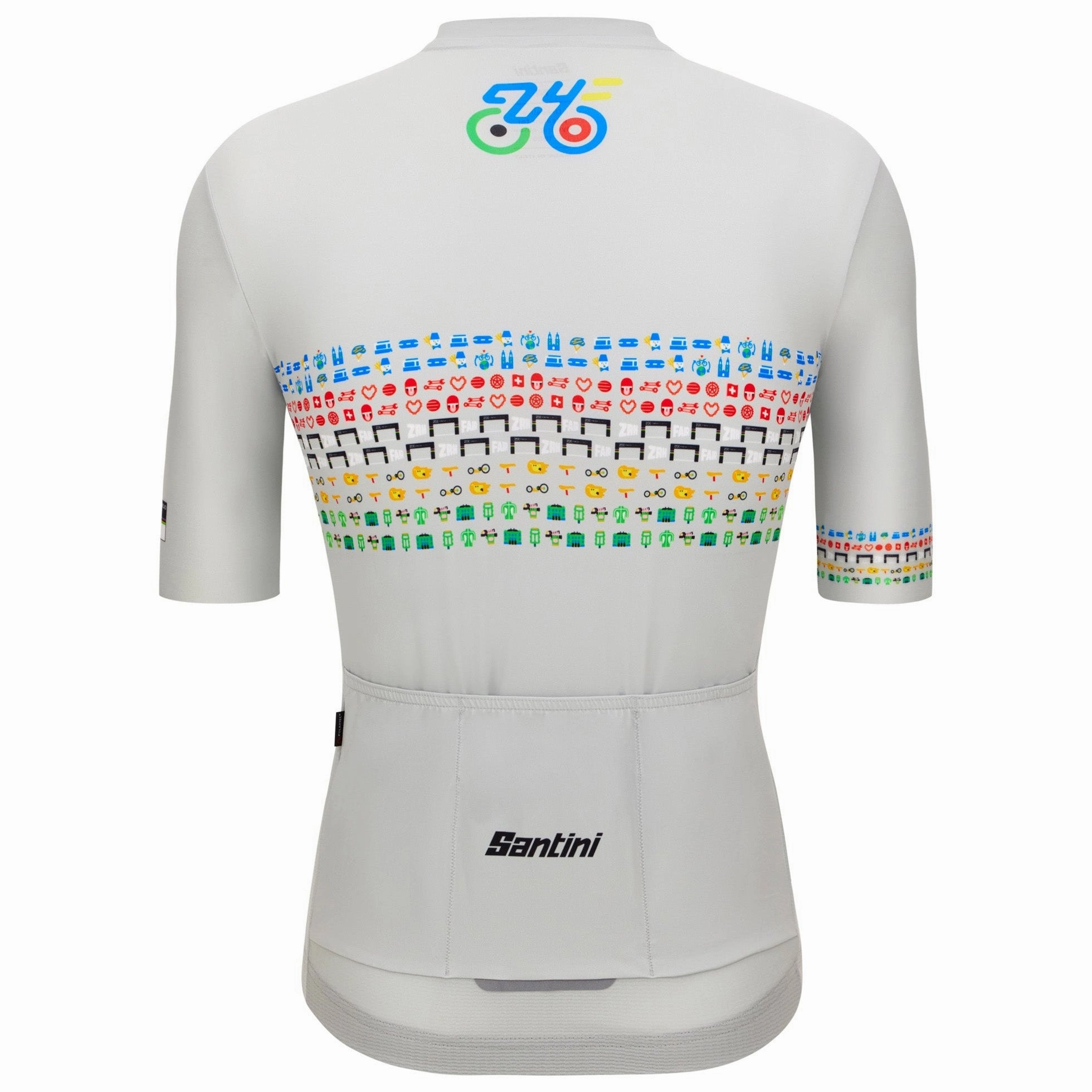 Santini UCI World Champion Masters jersey Zurich 2024 - Grey