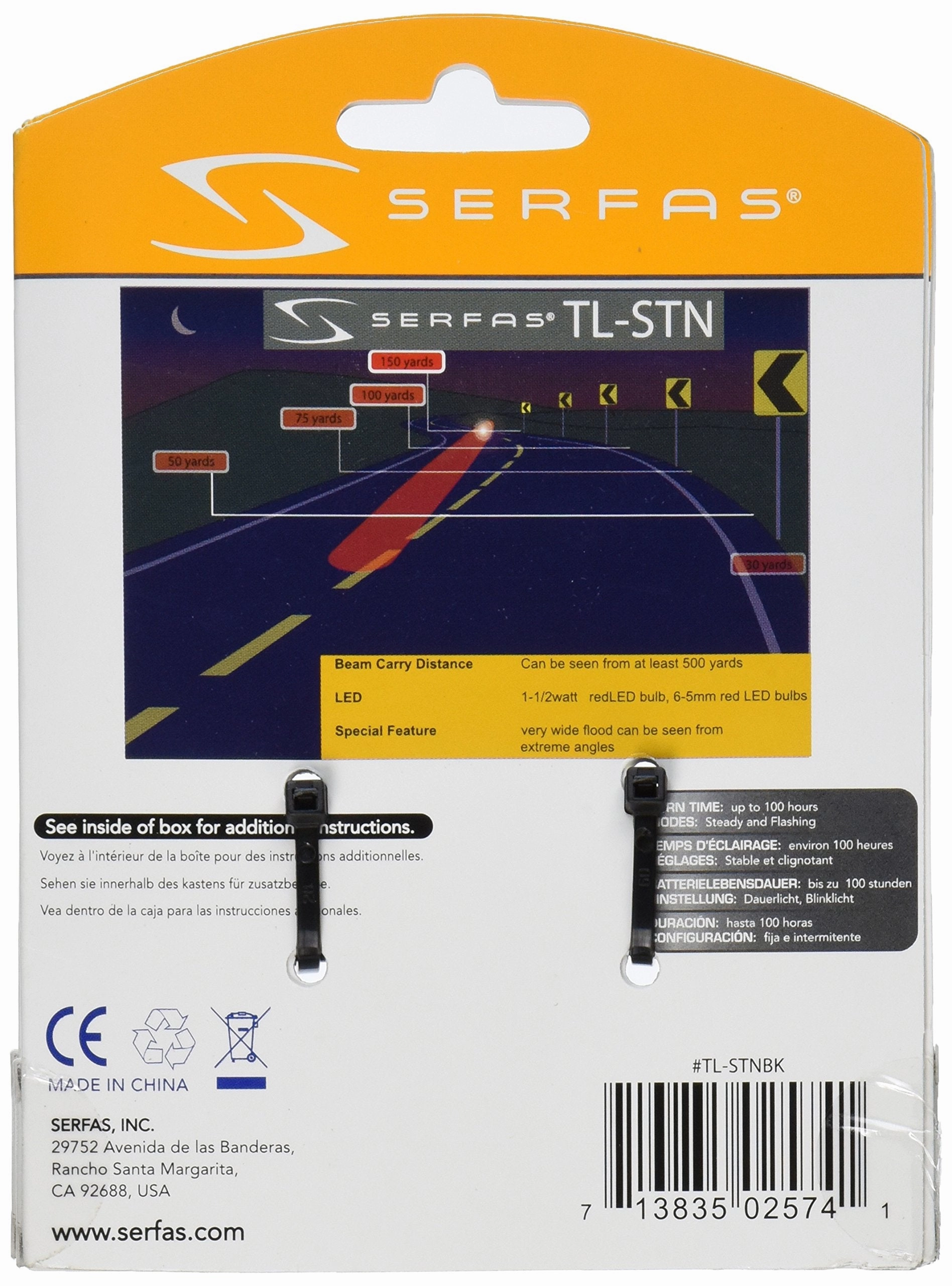 Serfas TL-STN Seat Stay Taillight (Black)