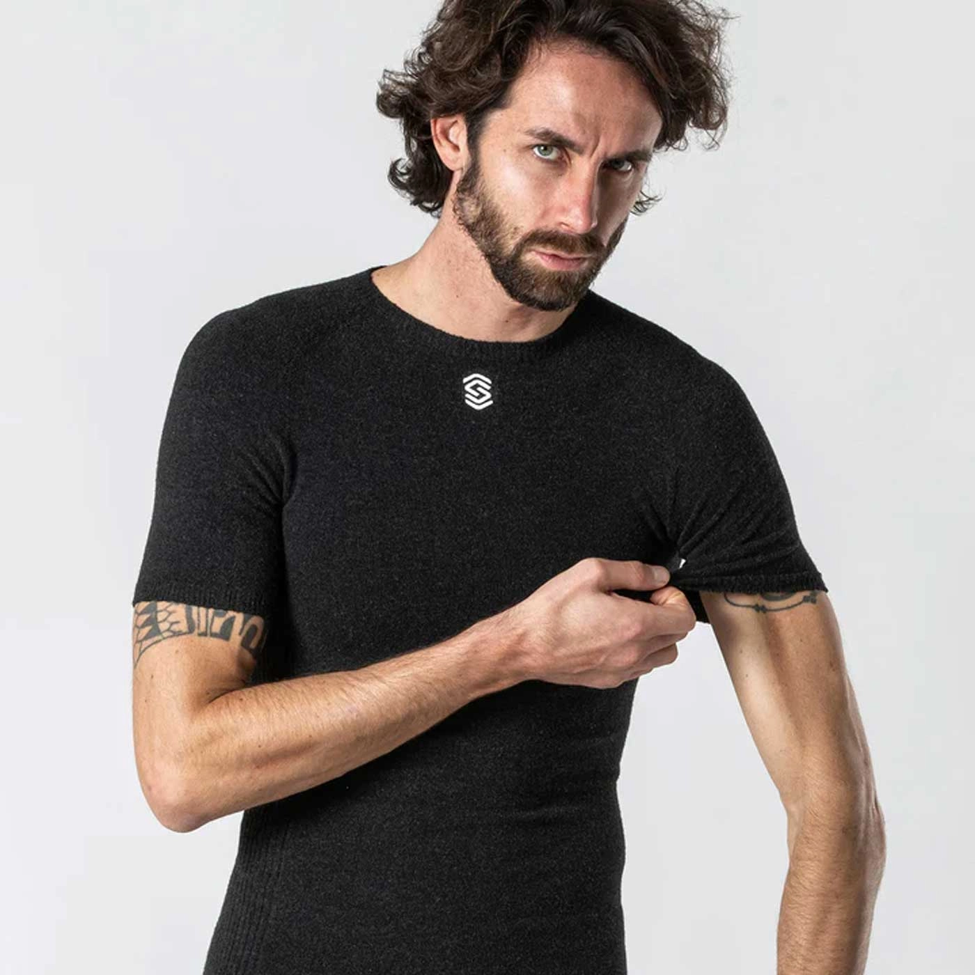 Silverskin Stay Fresh base layer Crew Neck - Black