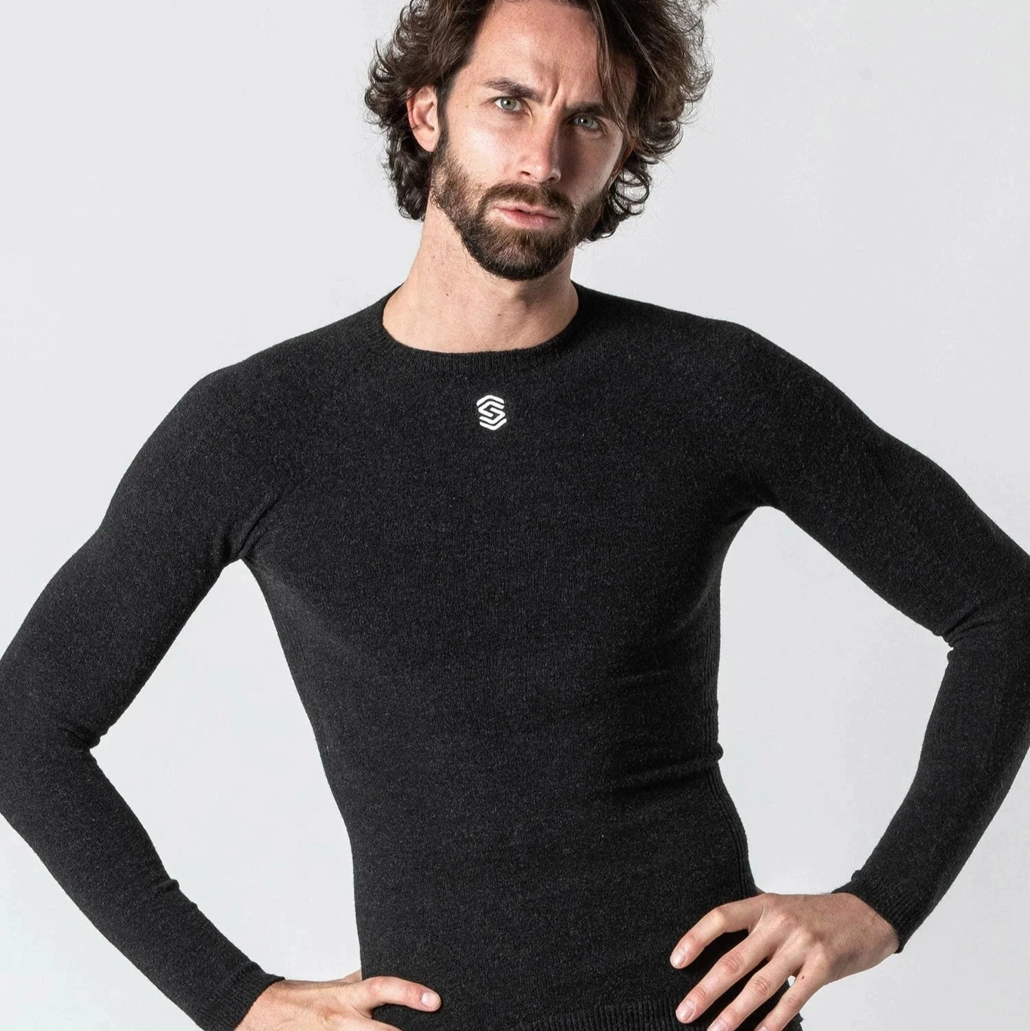 Silverskin Stay Fresh long sleeve base layer - Dark grey