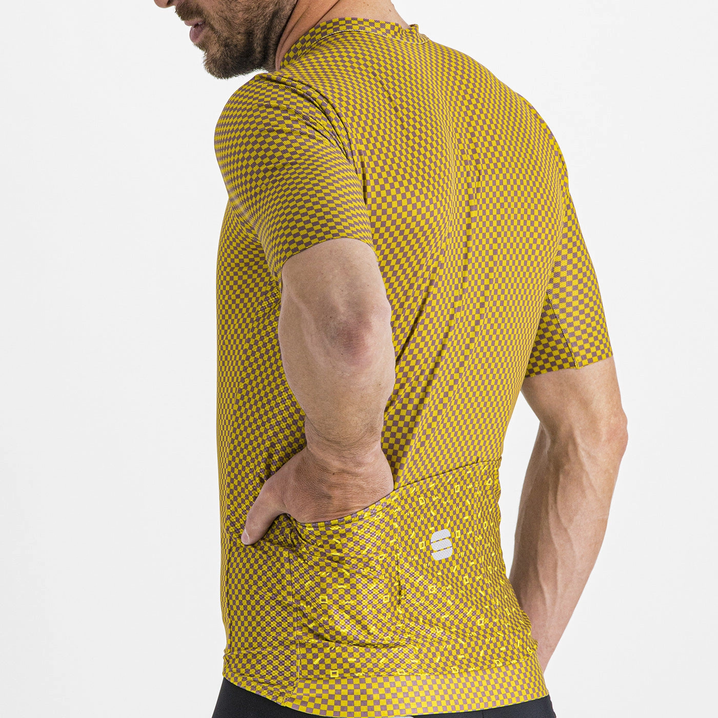 Sportful Checkmate jersey - Yellow violet