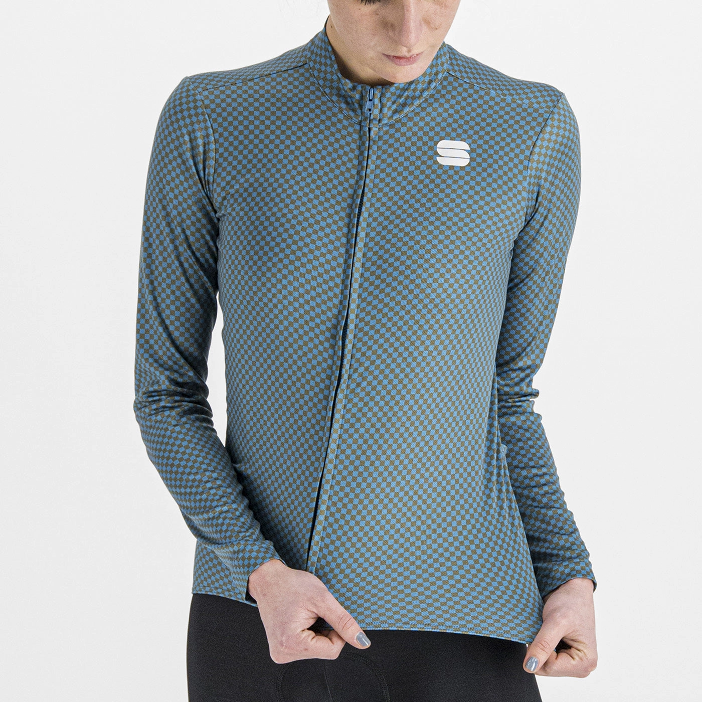 Sportful Checkmate women long sleeves jersey - Blue