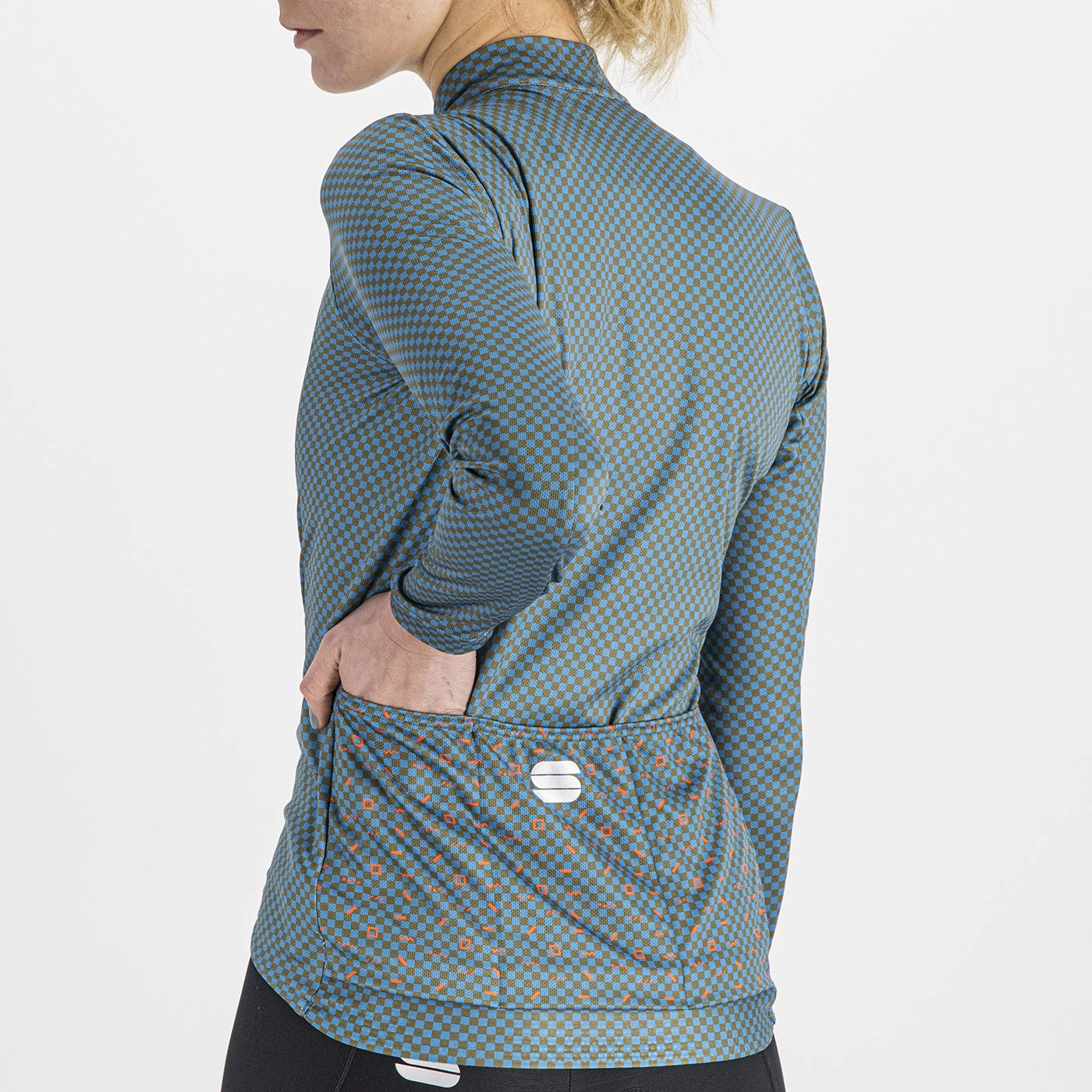 Sportful Checkmate women long sleeves jersey - Blue