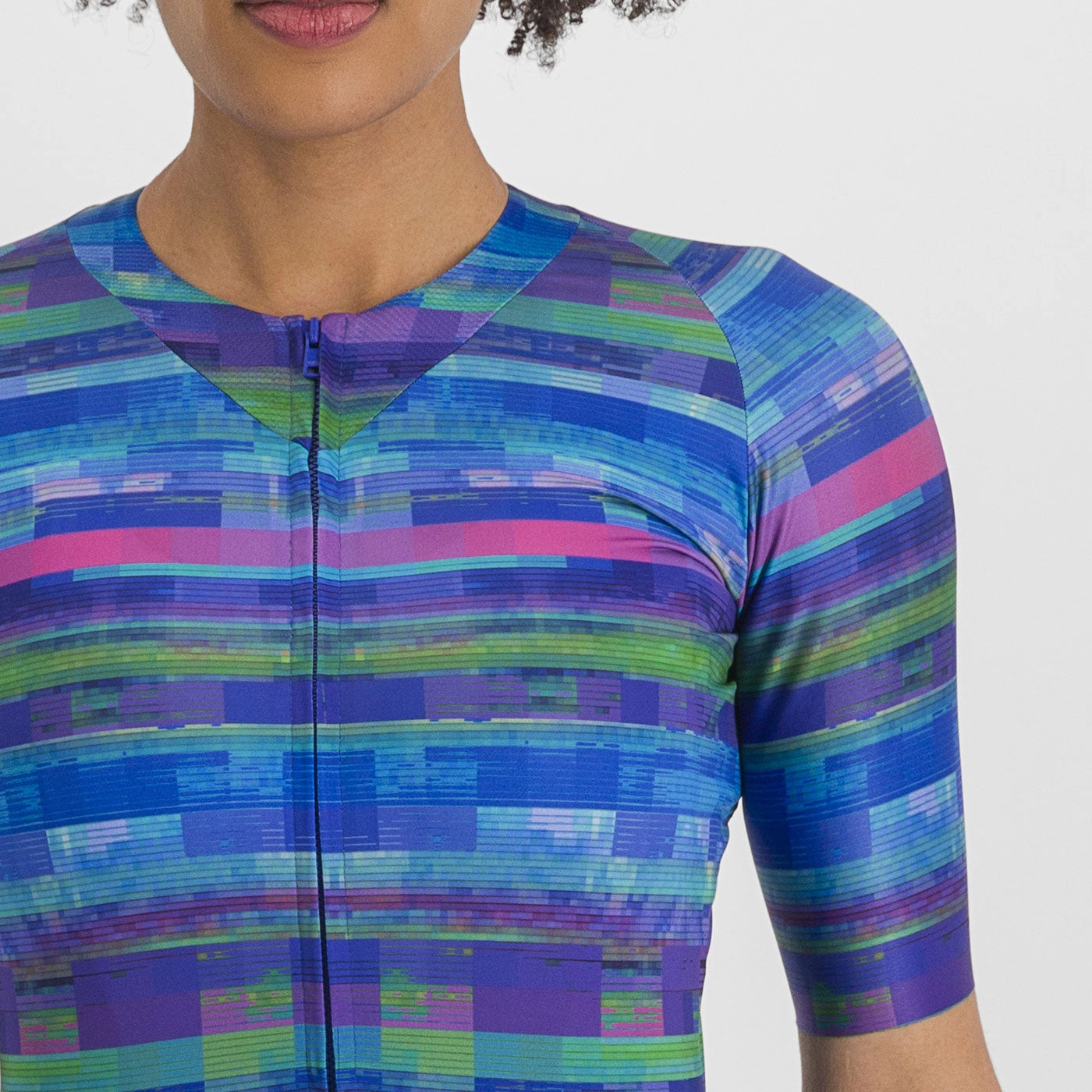 Sportful Glitch Bomber woman jersey - Blue