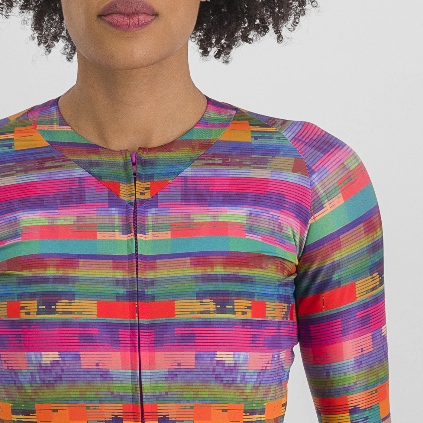 Sportful Glitch Bomber woman jersey - Pink