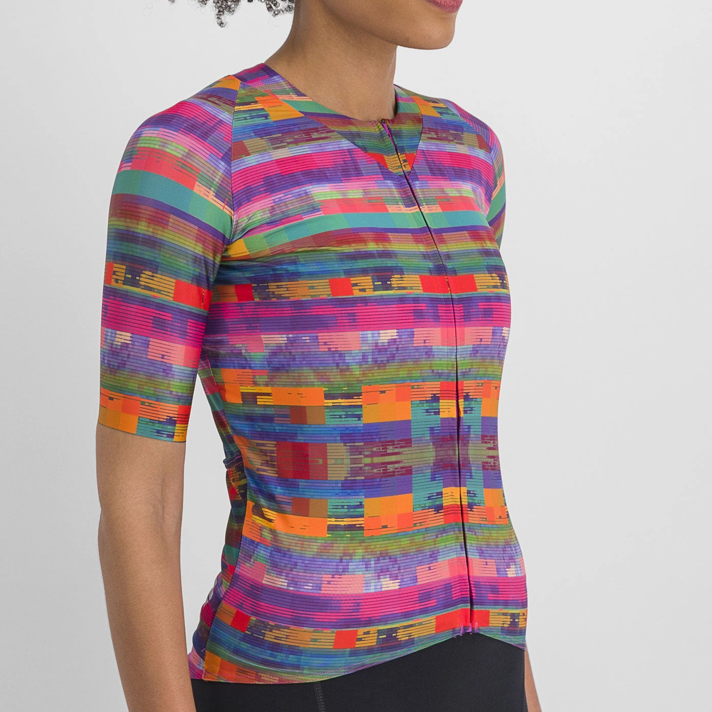 Sportful Glitch Bomber woman jersey - Pink