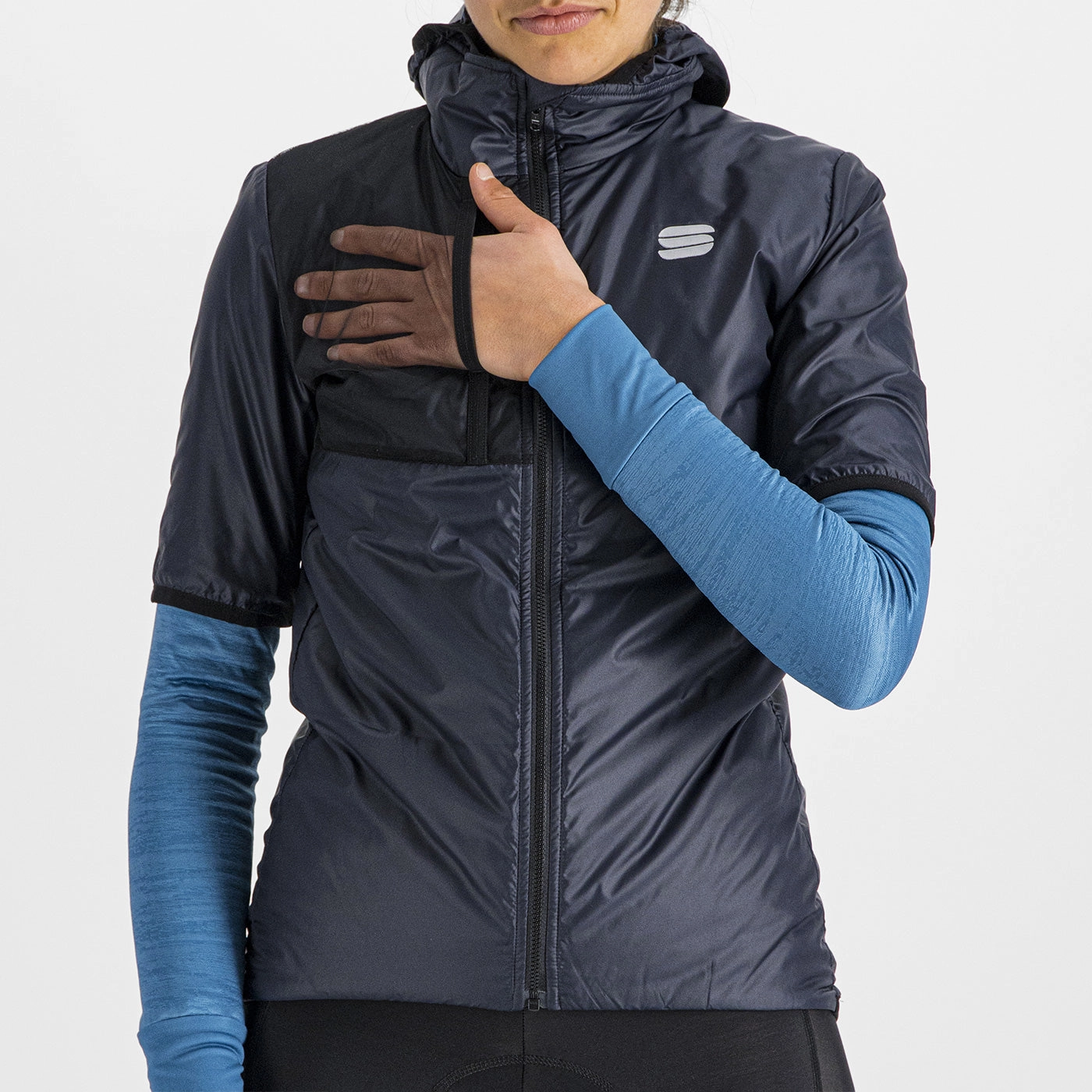 Sportful Supergiara Puffy women jersey - Dark blue