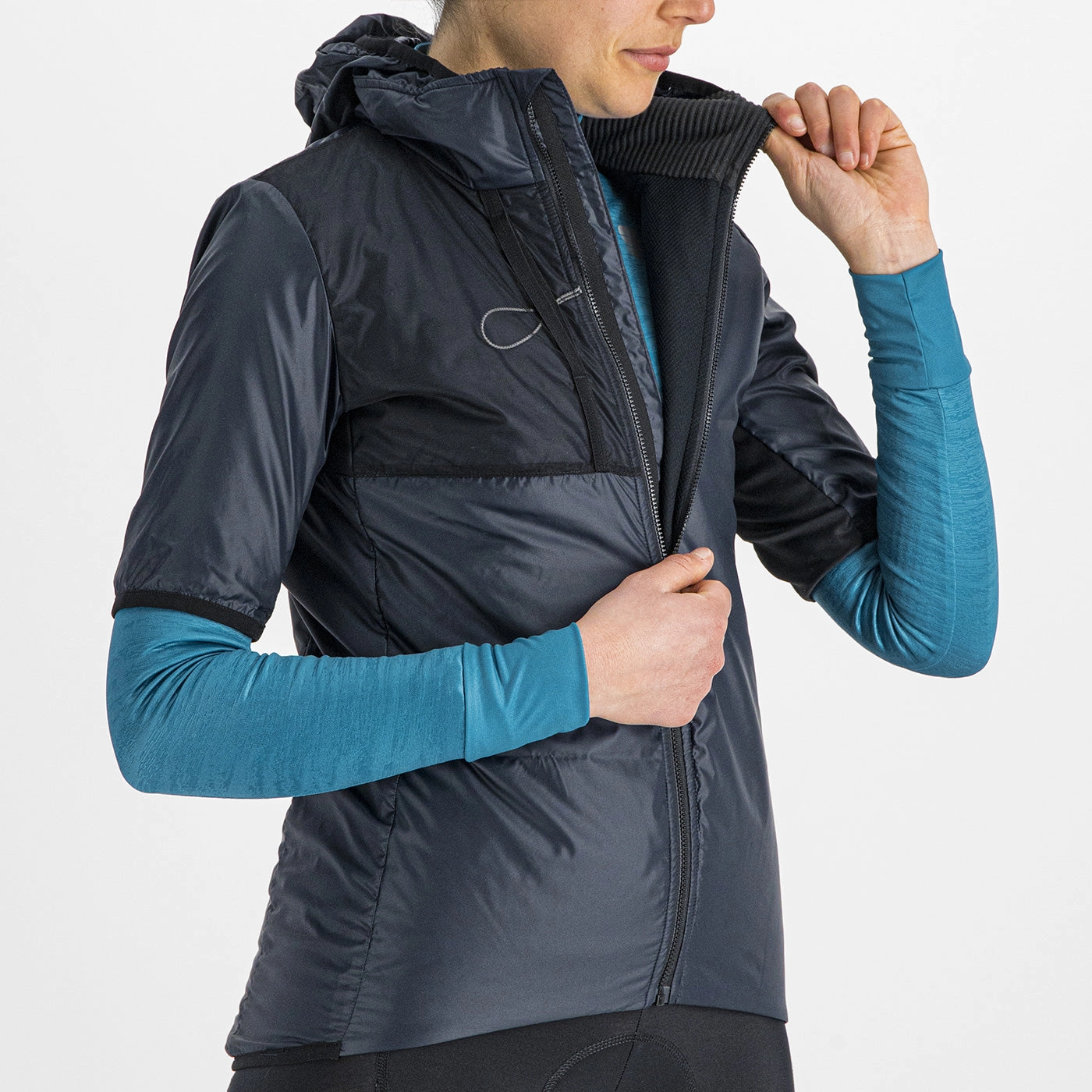 Sportful Supergiara Puffy women jersey - Dark blue