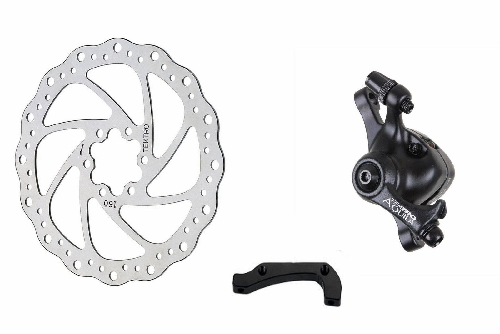 Tektro Aquila Mechanical Disc Brake Caliper With 160mm Wave Rotor   Adapter