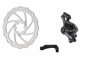 Tektro Aquila Mechanical Disc Brake Caliper With 160mm Wave Rotor   Adapter