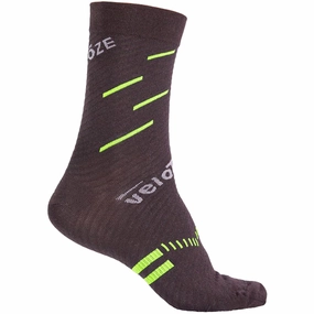 VeloToze Active Compression Merino socks - Black yellow