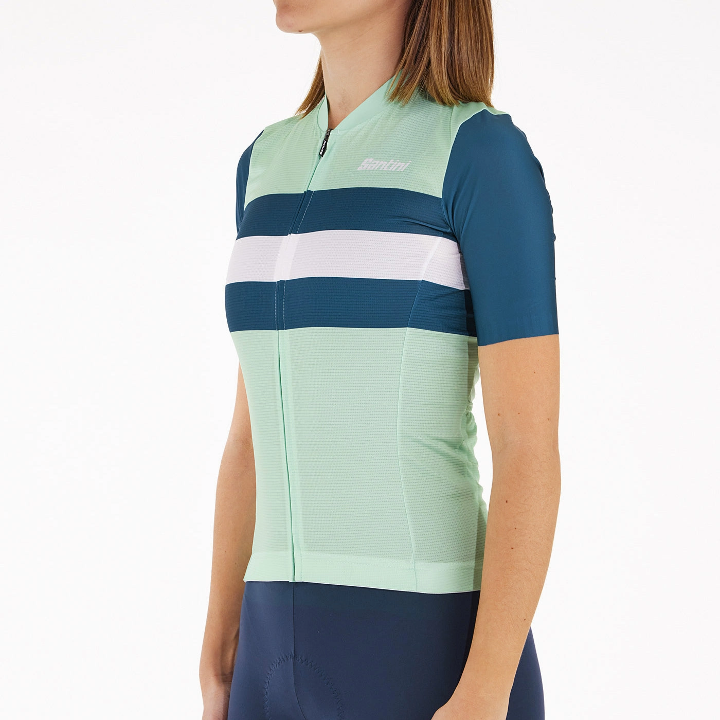 Women's jersey Santini Eco Sleek Bengal - Light Green