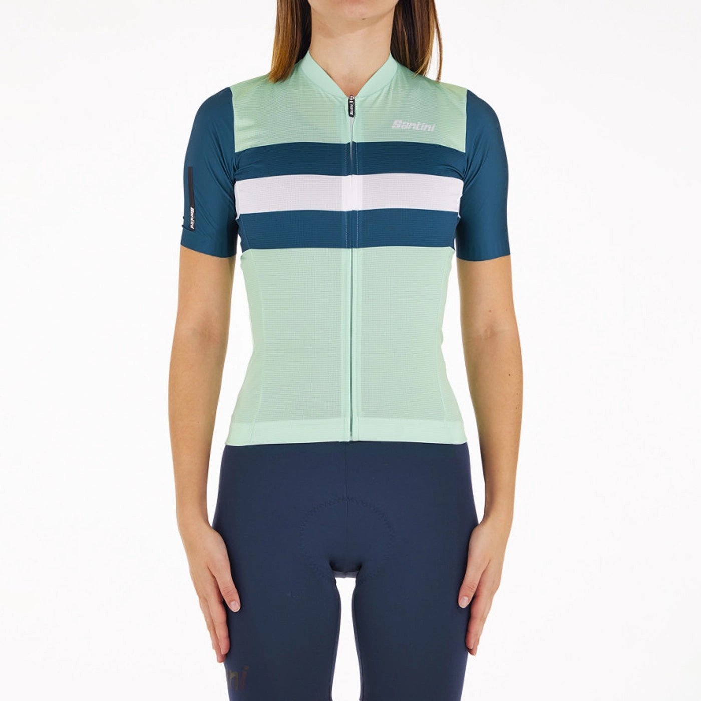 Women's jersey Santini Eco Sleek Bengal - Light Green