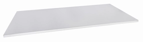 Wooden working plate for modular work bench with stainless steel cover