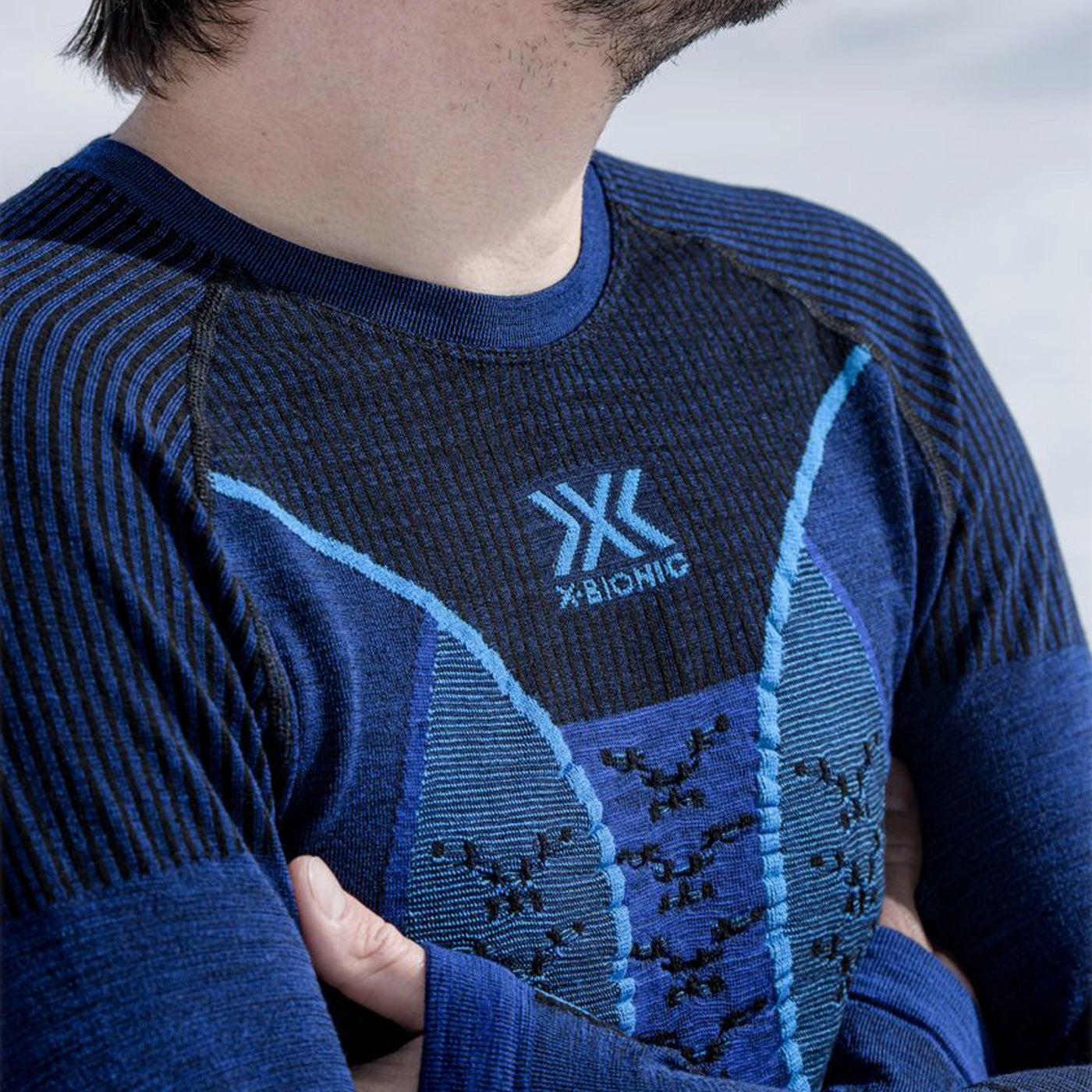 X-Bionic Apani Merino 4.0 long sleeve base layer - Blue