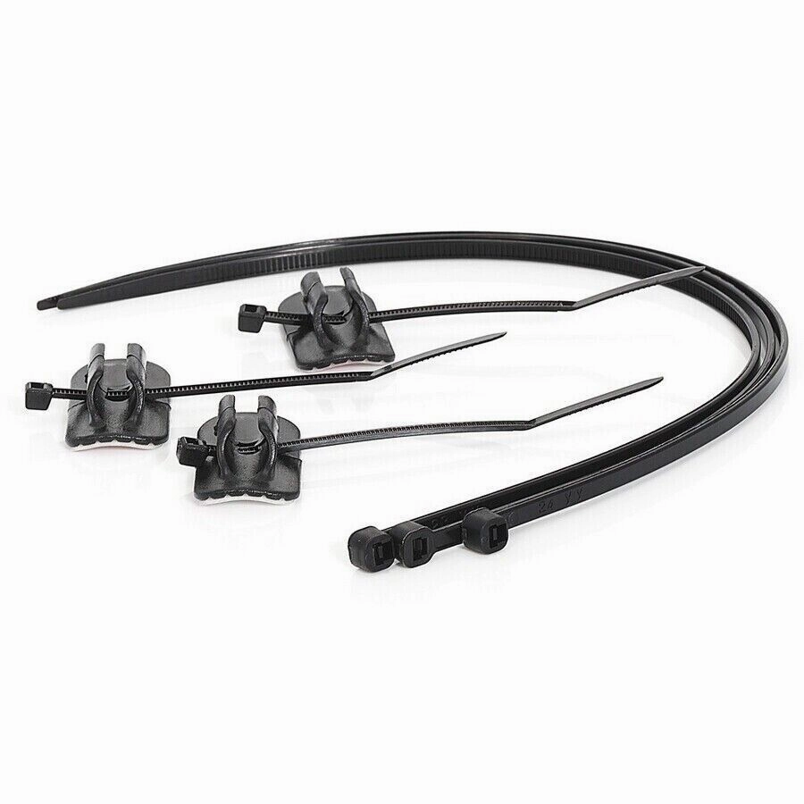 XLC 3 Piece Self-Adhesive Cycle Cable Guide Set - Black