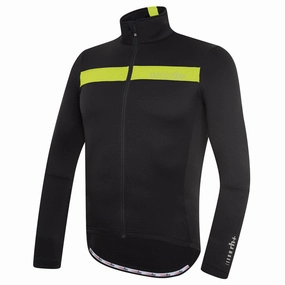 Zerorh Logo L/S jersey - Black Yellow Fluo