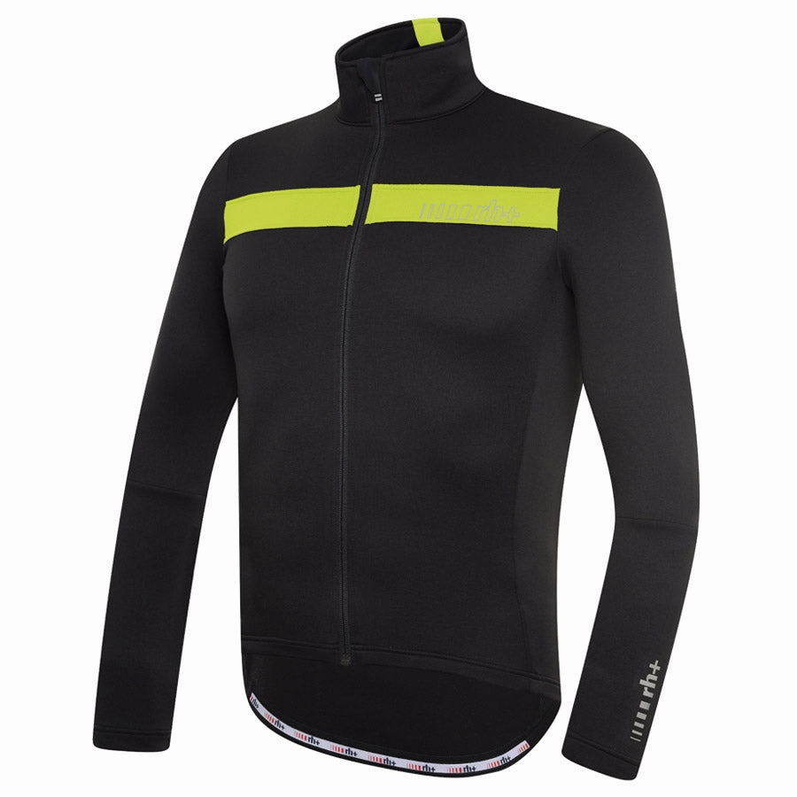 Zerorh Logo L/S jersey - Black Yellow Fluo